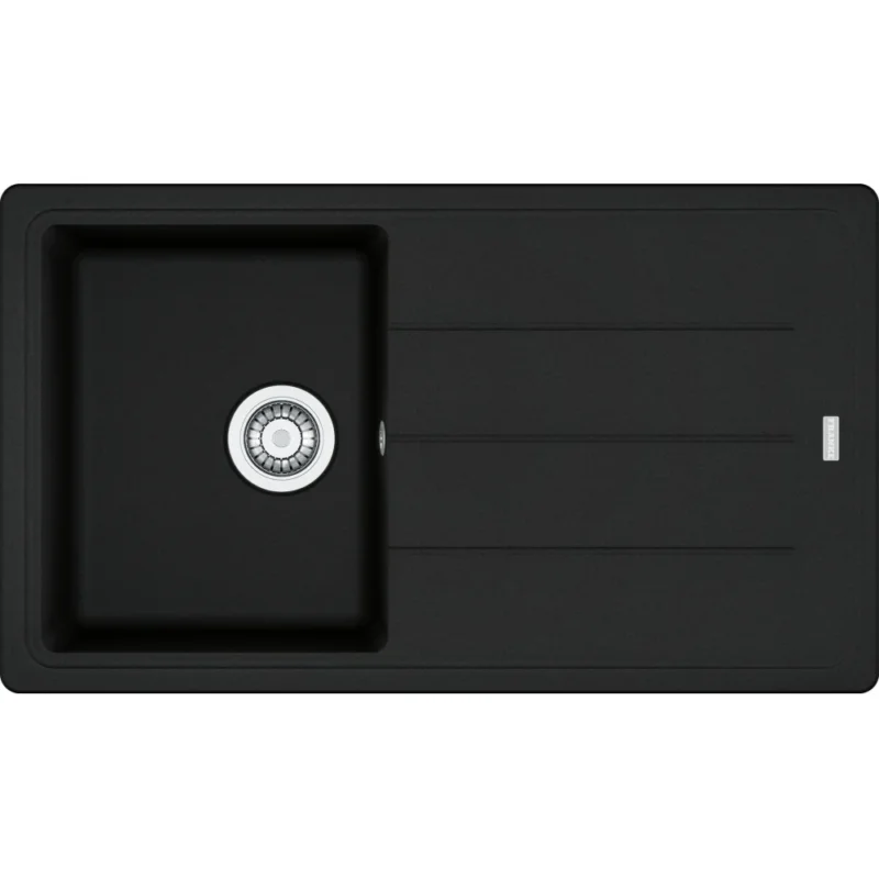 FRANKE Fragranitespüle BFG 611-86 Black Matt Drehknopf 114.0657.809