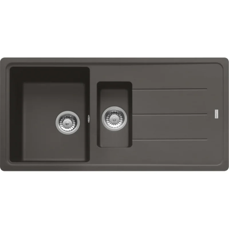FRANKE Fragranitespüle BFG 651-97 Schiefergrau Drehknopf 114.0723.973