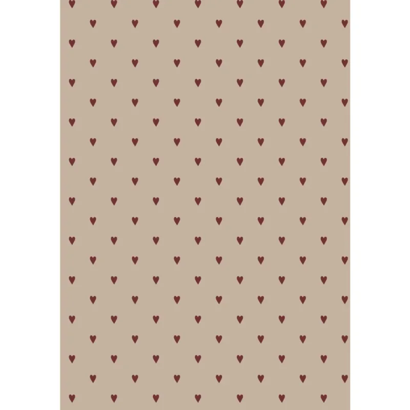 Ib Laursen - Papierrolle rote Herzen 5 mit Rolle