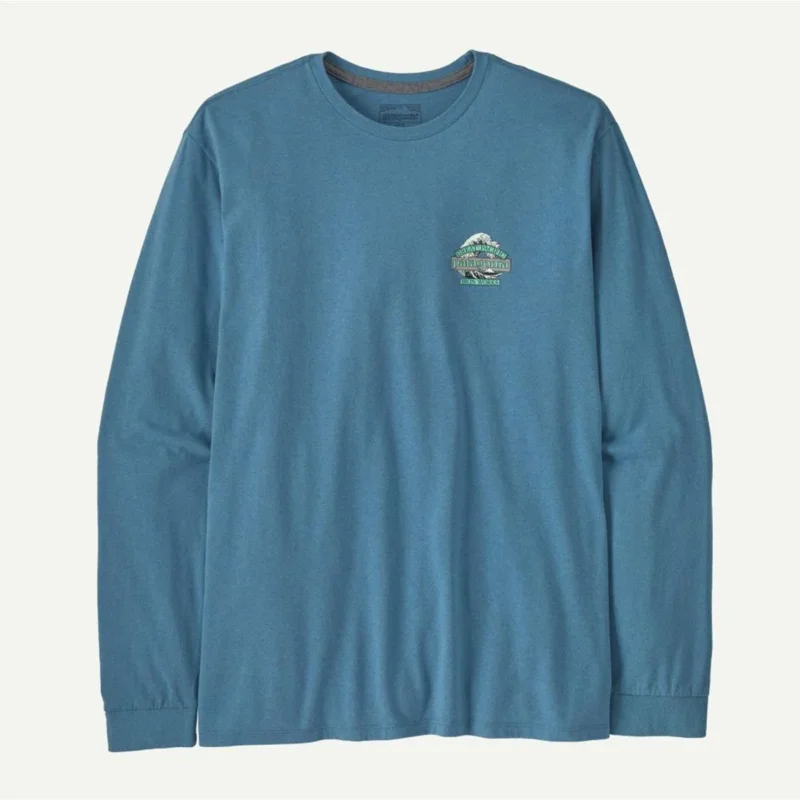 Patagonia M L/S Great Waves Responsbili-Tee shore blue Herren T-Shirt