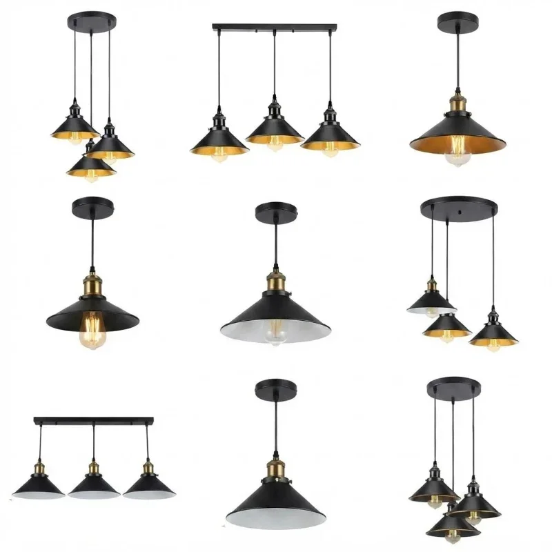Pendelleuchte schwarz gold modern