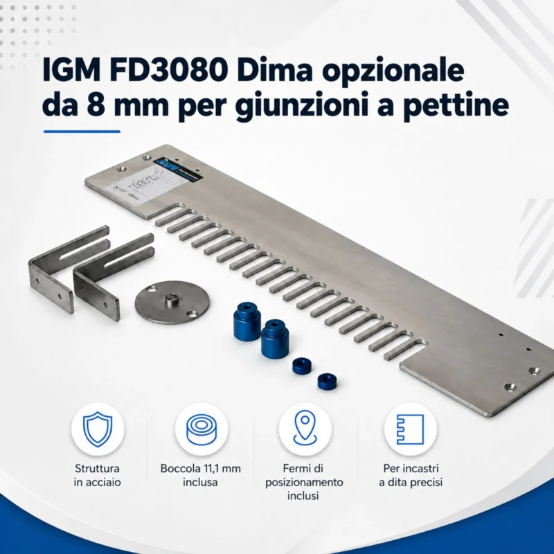 IGM FD3080 Optionale 8-mm-Schablone für Fingerzinkenverbindungen