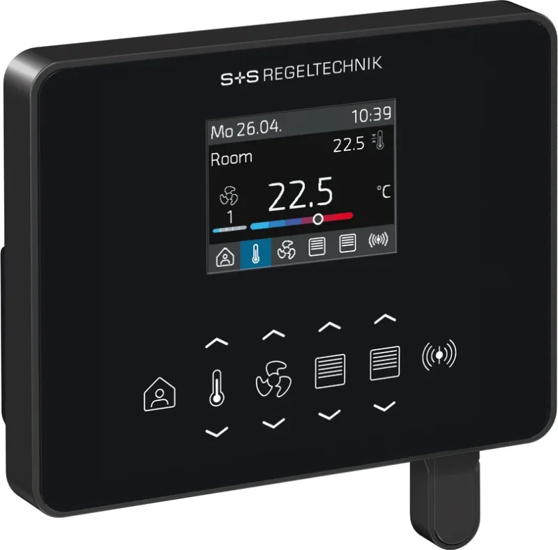 WIRELESS Raumregler mit Display in Gesamtansicht