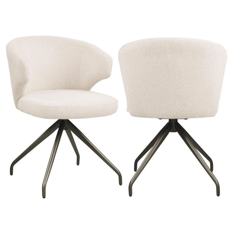 Richmond Interiors Esszimmerstuhl Milly biscotti swivel-www.Stil-Ambiente.de-216099