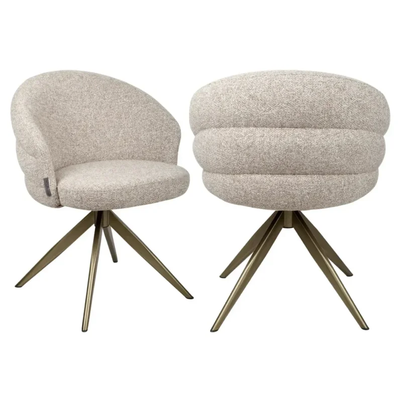 Richmond Interiors Esszimmerstuhl Zendaya cayenne brown swivel fire retardant-www.Stil-Ambiente.de-215442