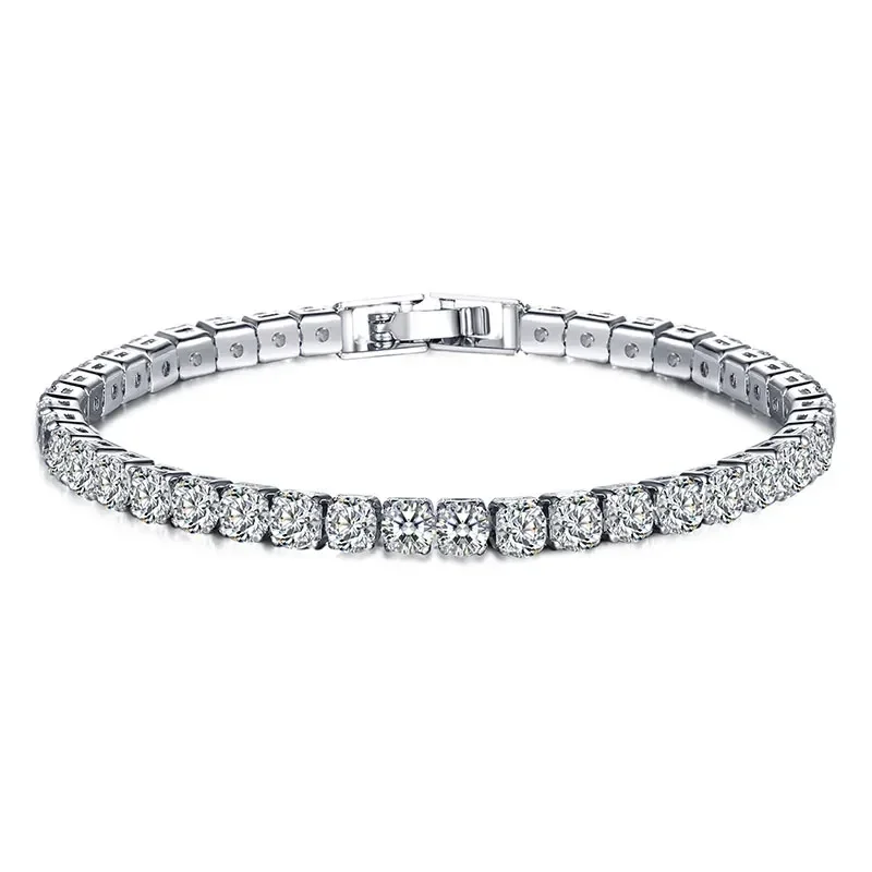 Brehn | Tennis-Armband – Glänzen Sie mit Attitüde: Eleganz aus Sterlingsilber und Hip-Hop-Flair!