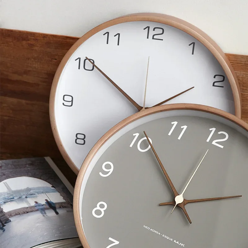 Luxuriöse Wanduhr aus Holz und Glas mit Minimalistischem Design | Karnz
