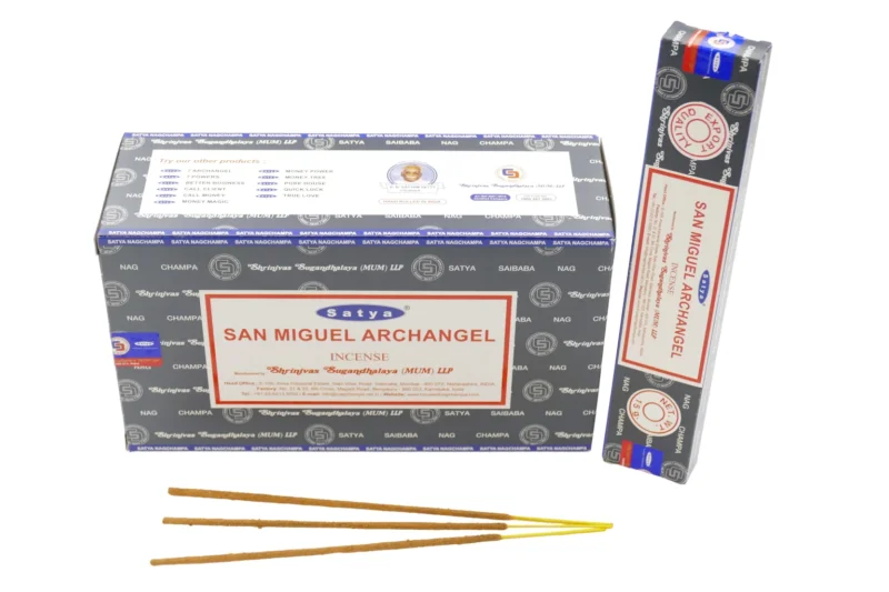 Satya - San Miguel Archangel (Erzengel Michael) - Räucherstäbchen – 15 g Schachtel (ca. 12–15 Stäbchen)