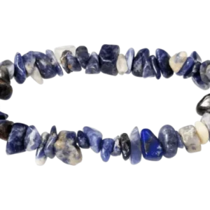 Sodalith Splitterarmband – Natürliche Nuggets aus Brasilien (5-8 mm, A-Qualität)