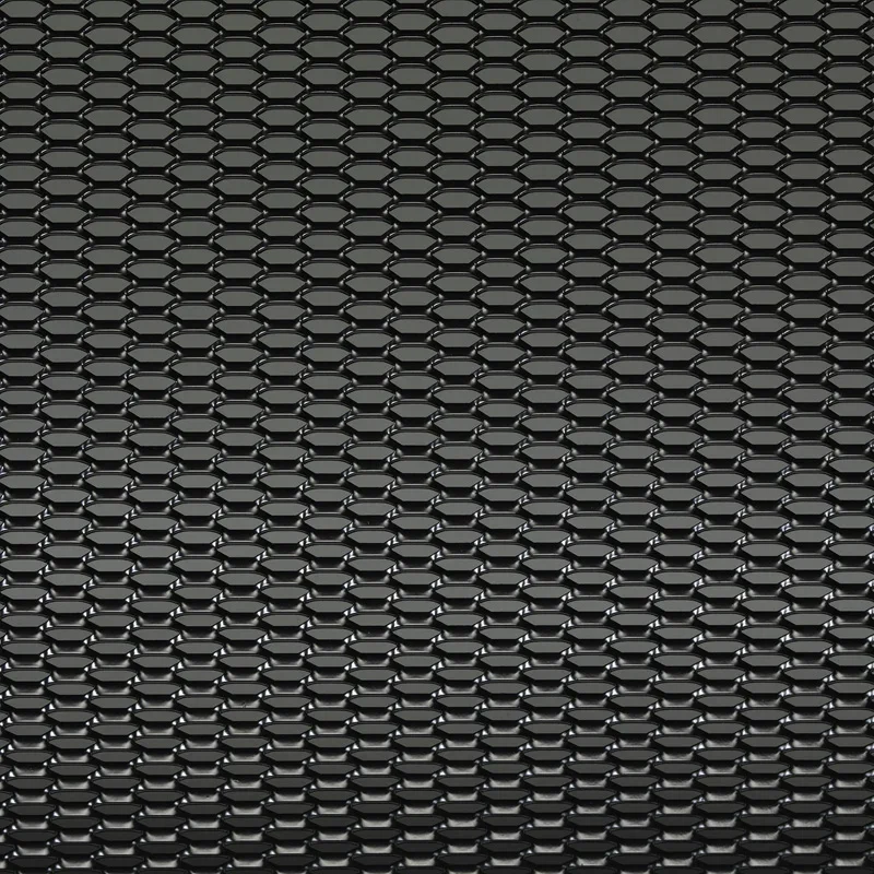 AutoStyle, Renngitter Aluminium schwarz - Wabendesign 12x6mm - 125x25cm, Schwarz