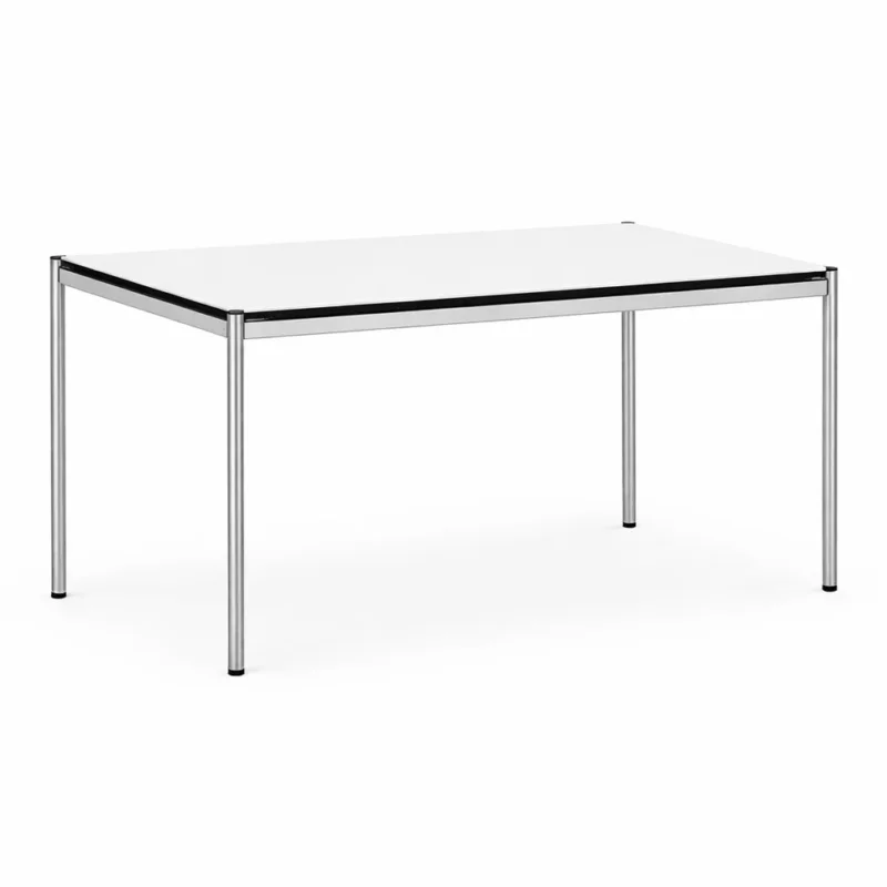 USM Haller Tisch 150x75cm perlgrau/weiß