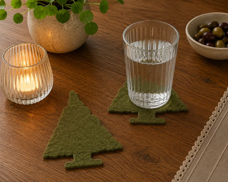 Untersetzer Tannenbaum 10x10 cm - 4er Set