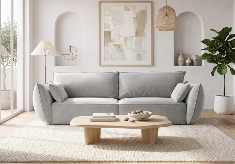 Designer Sofa 3 Sitzer Nuvola in Samt