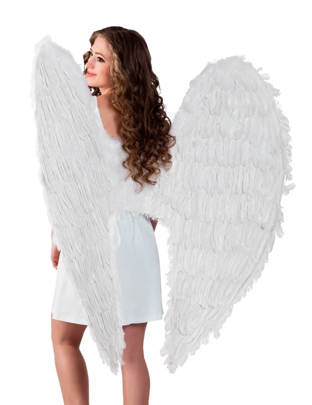 Ailes géantes à plumes pour adulte blanches