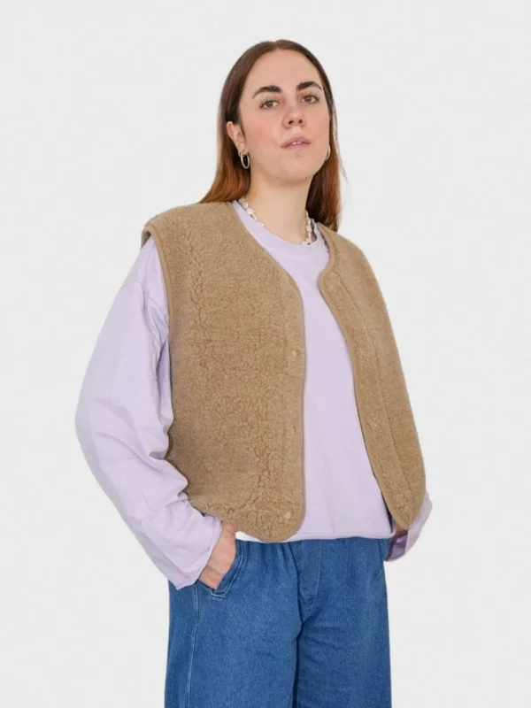 Alwero - TYB Weste aus Wolle | TAN - ROSA ECK - Braun, ,