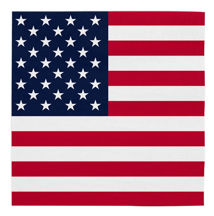 Amerika Servetten 3 Laags 33cm 20st van WeFiesta koop je bij Partywinkel