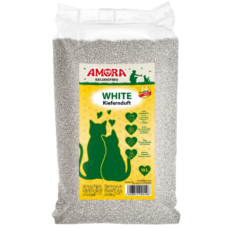 AMORA Katzenstreu White Kiefernduft