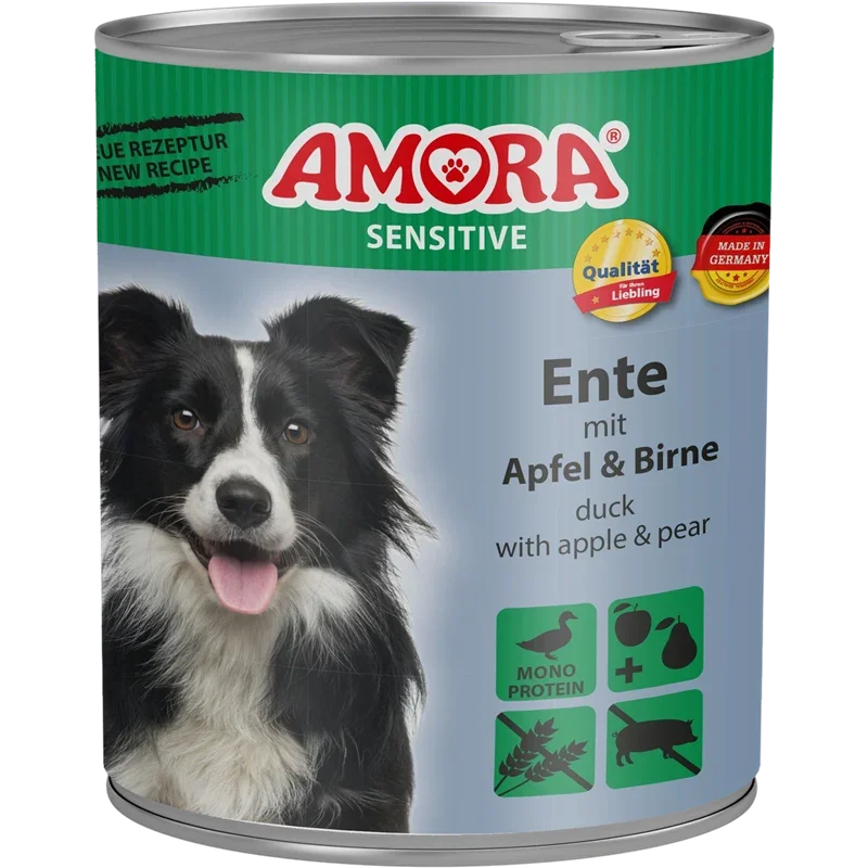 AMORA Sensitive Ente, Apfel & Birne 800 g