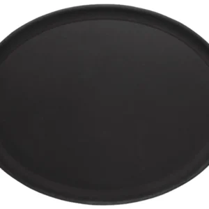 Tablett, oval, rutschfest schwarz