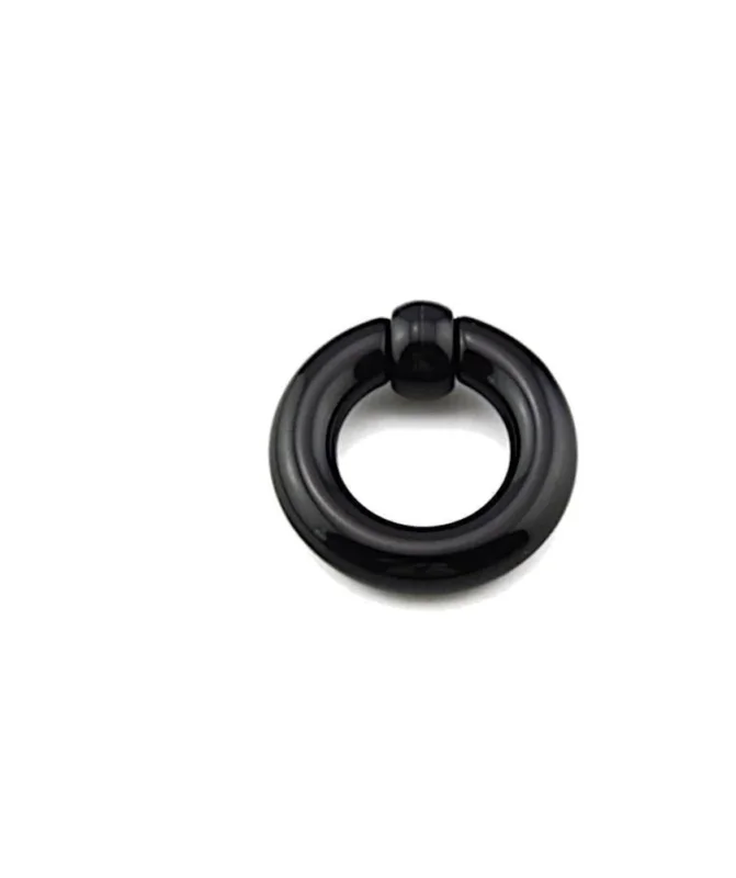 Ball Closure Piercing Klemmkugel Ring schwarz Acryl - chic - net.de