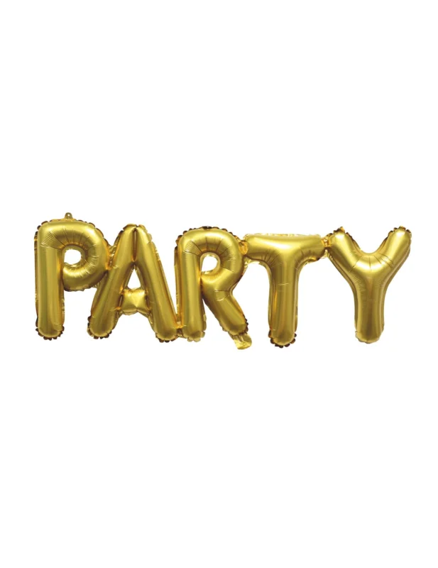 Ballon aluminium party pour anniversaire doré