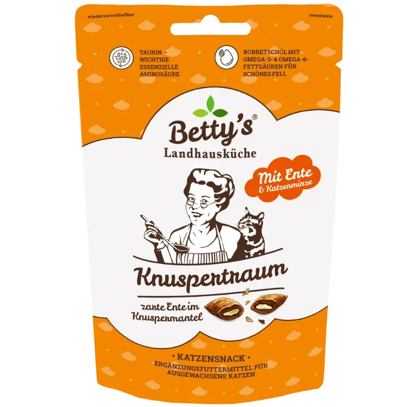 Bettys Landhausküche Cat Snack Knuspertraum Ente & Katzenminze 50 g