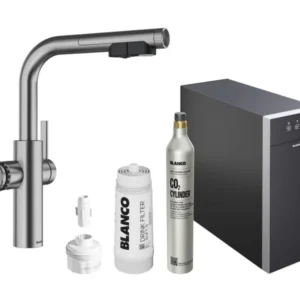 Blanco Set Trinkwasserarmatur Choice Icona-L Edelstahl gebürstet + Choice.All