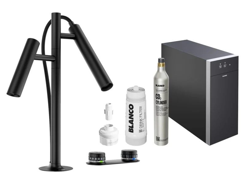 Blanco Set Trinkwasserarmatur Choice Luneoo-S Schwarz Matt + Choice.All