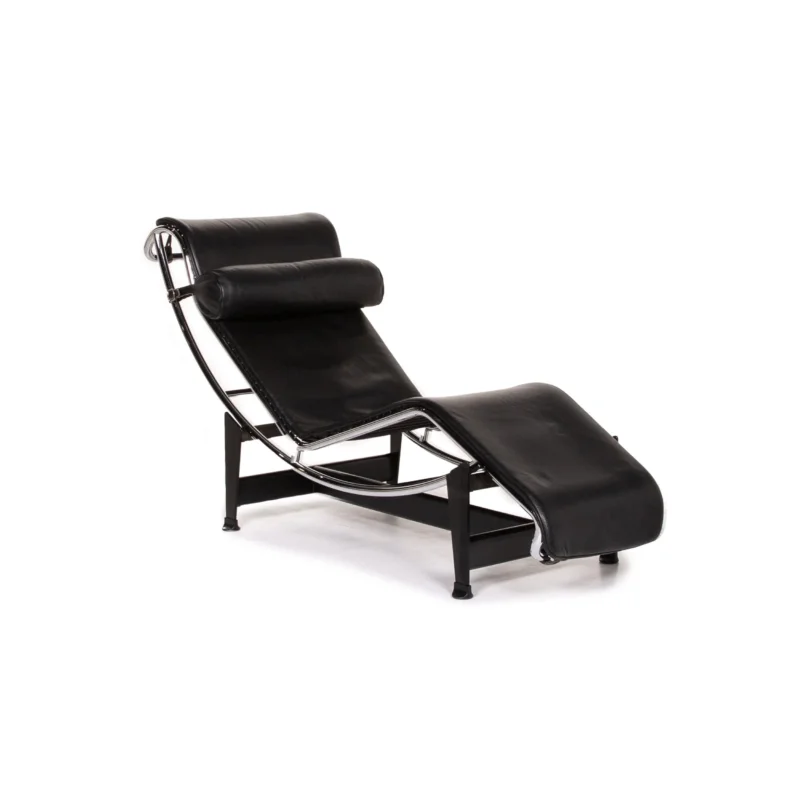 Cassina Le Corbusier LC 4 Leder Liege Schwarz Relaxfunktion Funktion #13539