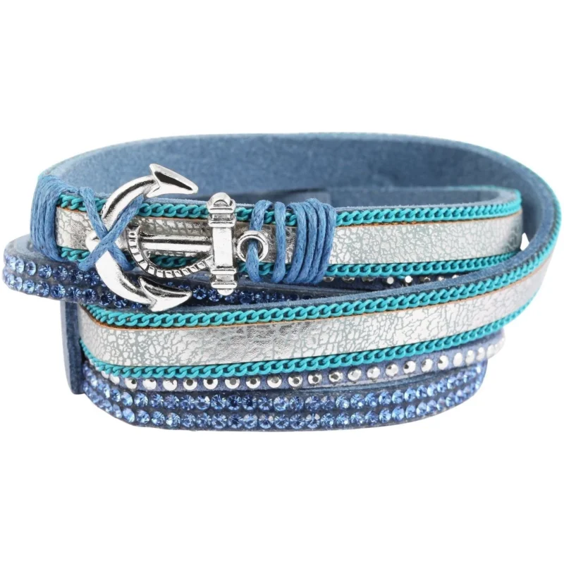 Cham Cham Wickelarmband Anker, Maße: 38,5 x 1,8cm Armband in 4 Farben - Luxurelle-Shop