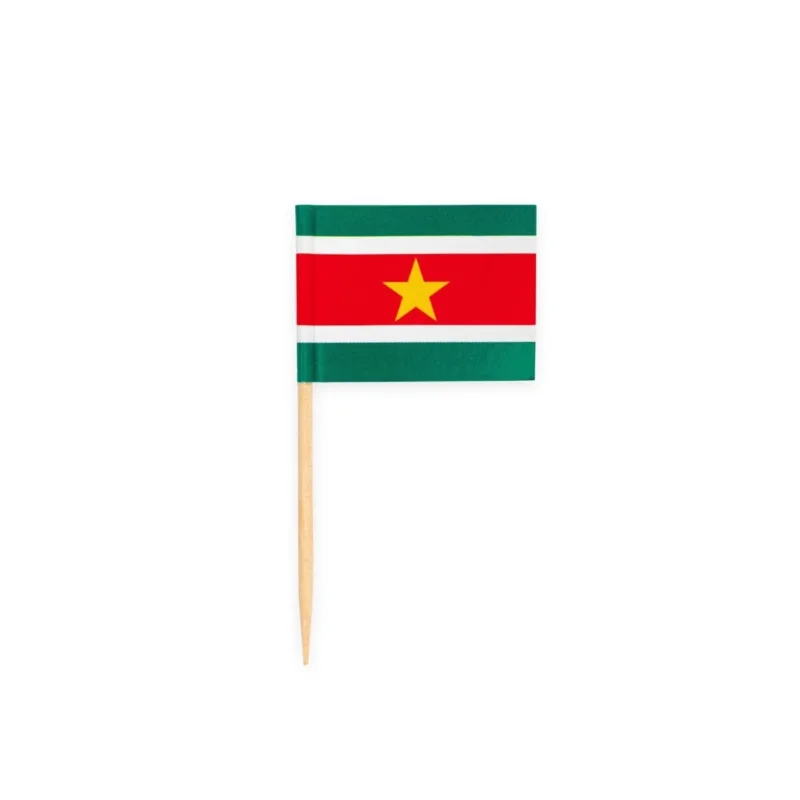 Cocktailprikkers Suriname 8cm 50st van WeFiesta koop je bij Partywinkel