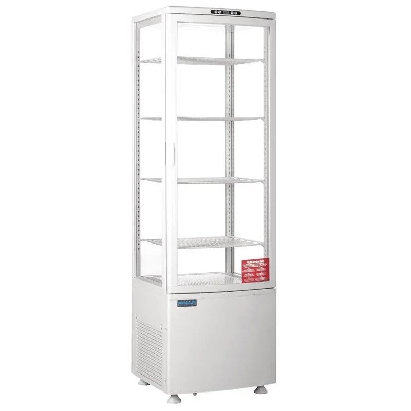 Polar Serie C Energieeffizienter Kühlschrank mit gebogener Tür Weiß 235L