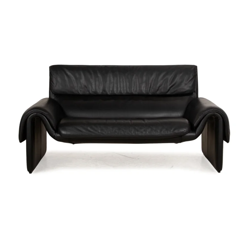 de Sede DS-2011 Leder Zweisitzer Schwarz Sofa Couch