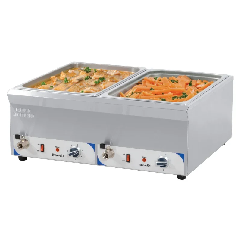 Casselin Doppel-Bain-marie mit Ablaufhahn GN 1/1 - 150 mm