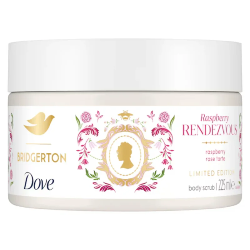 Dove X Bridgerton Raspberry Rendezvous Body Scrub 1