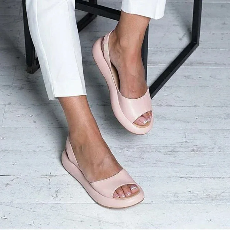 Orthopädische Damen Komfortsandalen mit niedrigem Absatz – Livana