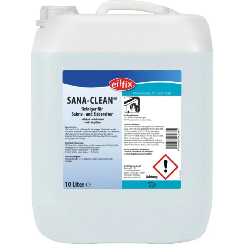 EILFIX SANA-Clean Hygienereiniger für Sahne- & Eisbereiter - Eismaschinenreiniger 5 Liter Kanister