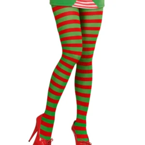 grün-rote Strumpfhose Weihnachtself