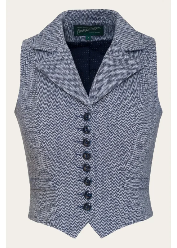 Emmy Design Watchmaker's Tweed Gilet Midnight Ivoor – foto 1