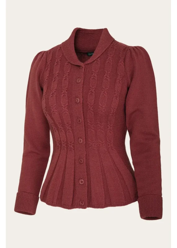 Emmy Design Screen Siren Merinowollen Cardigan Roest – foto 1