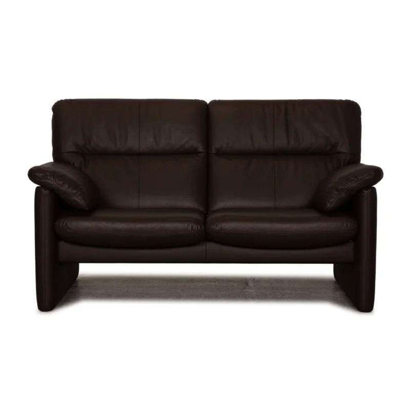 Erpo Zweisitzer Leder Sofa Braun Couch