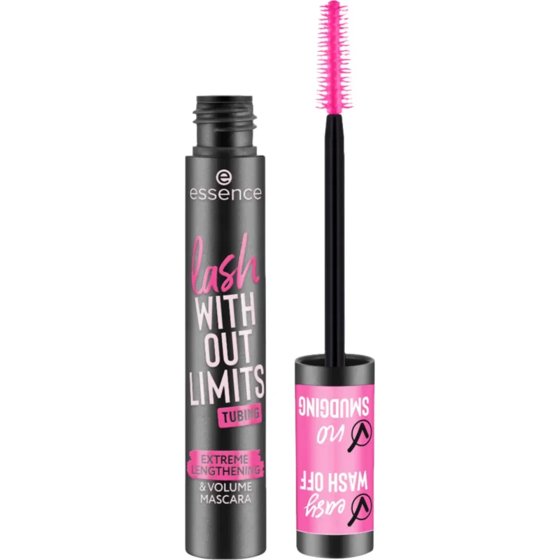 Essence Lash Without Limits Tubing Extreme Lengthening & Volume Mascara 04 Black Tubing