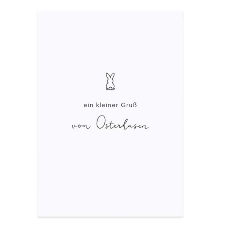 Ein Eulenschnitt - Postkarte Osterhase.