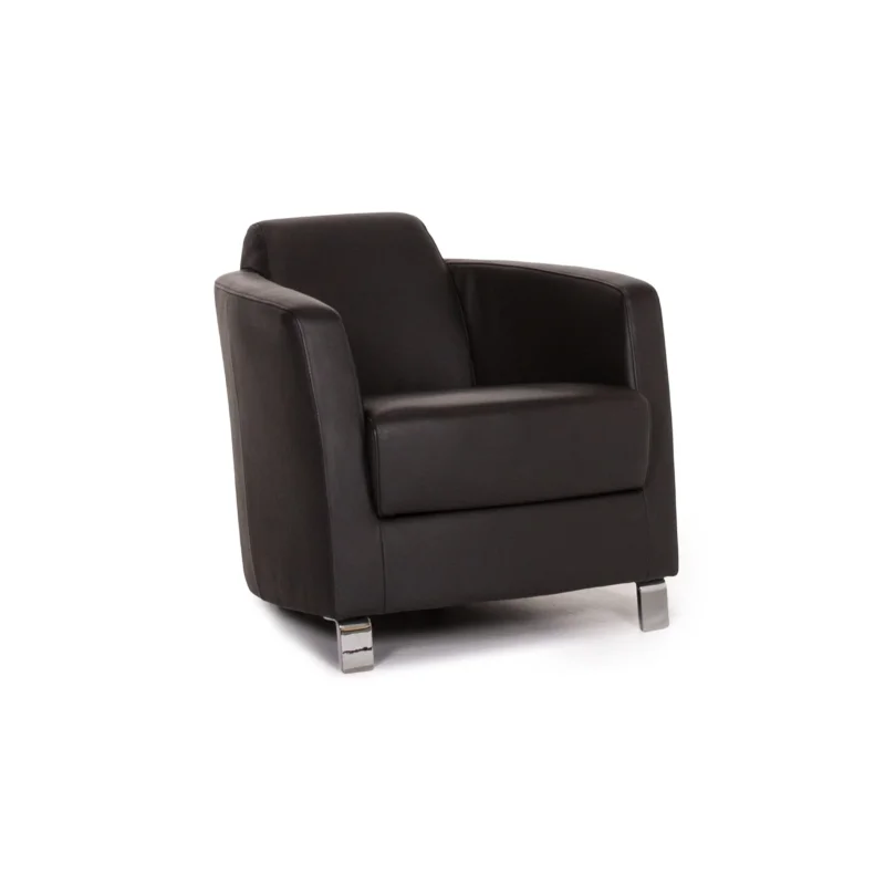 Ewald Schillig Sam Leder Sessel Anthrazit Grau #13659