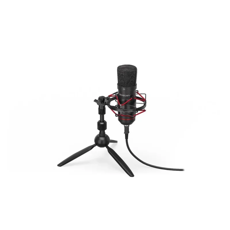 ENDORFY Solum T USB Mikrofon Schwarz mit Anti Shock Montage und Stativ