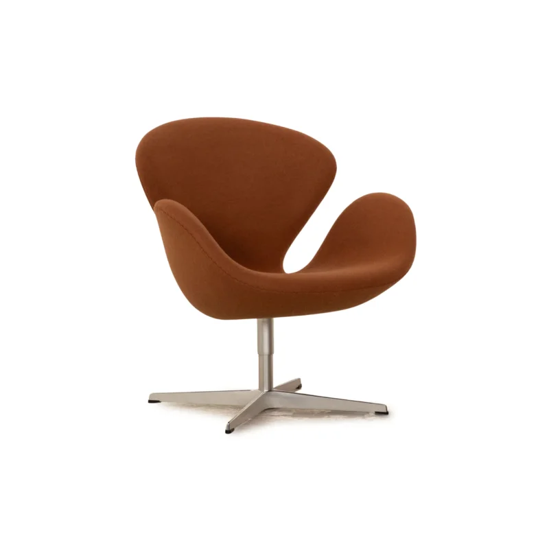 Fritz Hansen Swan Stoff Sessel Braun manuelle Funktion