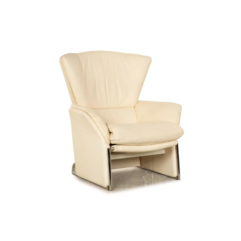 FSM Unus Leder Sessel Creme manuelle Funktion Relaxfunktion