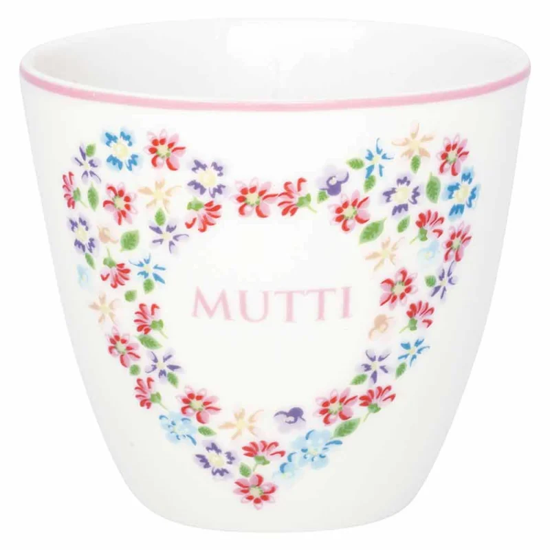 GreenGate - Columbine Latte cup mutti white