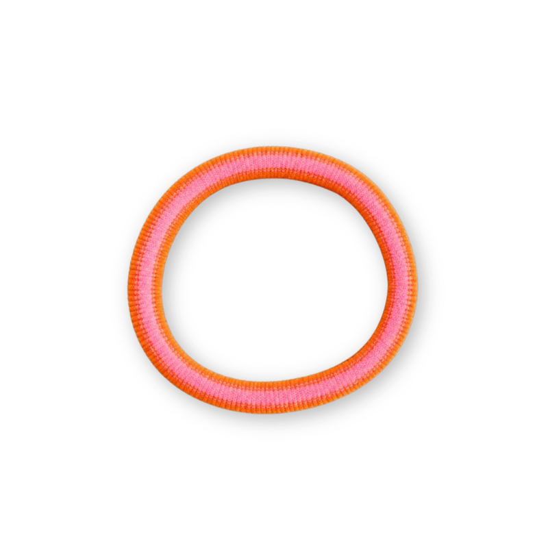 HERR&FRAUHEMPEL - LULU Haargummi • rosa - neonorange - ROSA ECK