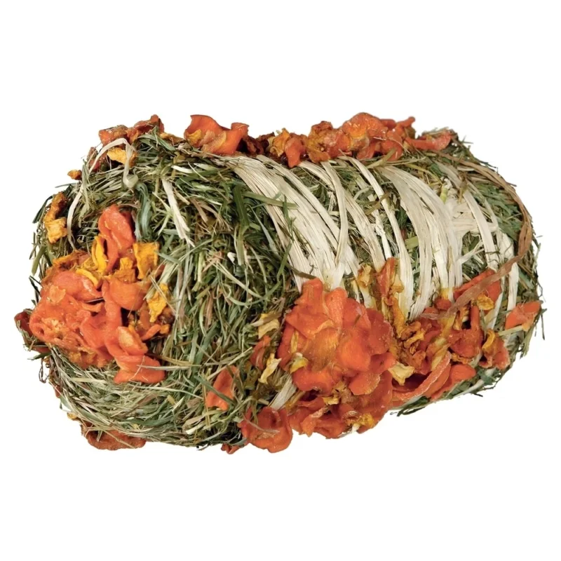Heuballen mit Kürbis und Karotte